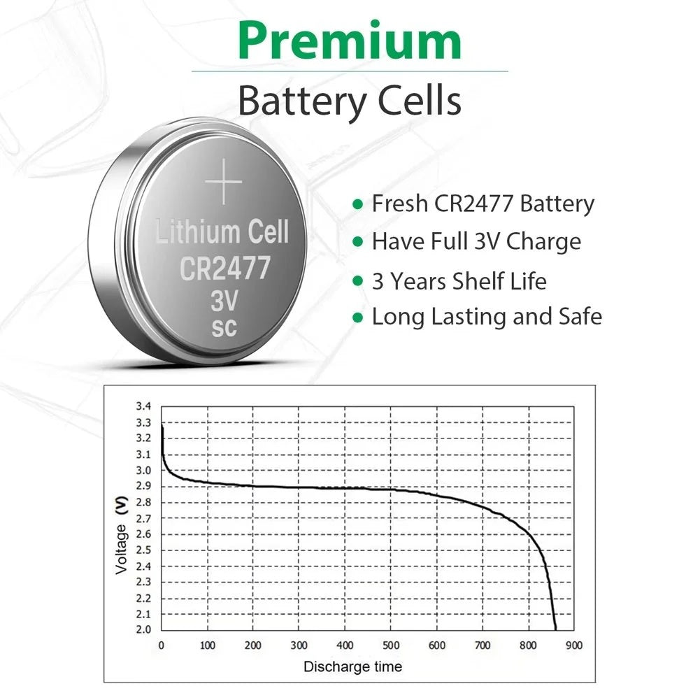 CR2477 Battery (1 pc) 3V CR-2477 CR 2477 Lithium Coin Button Cell 3 Volts 2477 Batteries