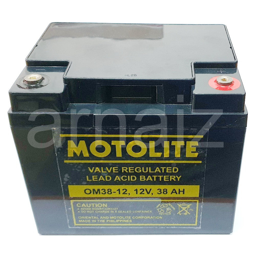 Motolite 12v 38Ah SLA Rechargeable Battery OM38-12 Valve Regulated Sealed Lead-Acid Battery 12 Volts