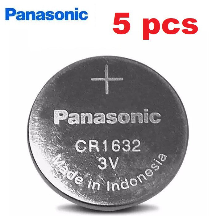 Panasonic CR1632 (5 pcs) 3v Lithium Button Cell Battery in Blister Pack Panasonic CR 1632 Batteries