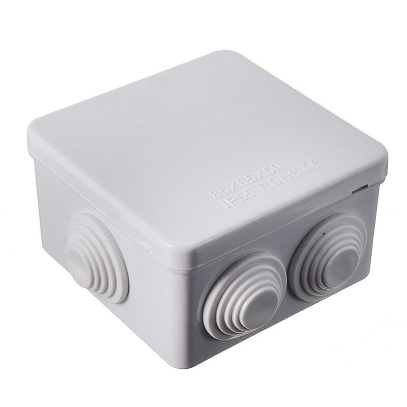 85x85x50mm IP55 Waterproof weatherproof Outdoor CCTV Electrical Enclosure Square Junction Box White