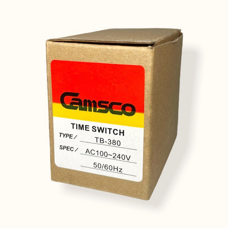 Camsco TB380 24Hr Timer / Time Switch Rail Type Base 24-Hours Timer 24 Hour TB-380 TB 380