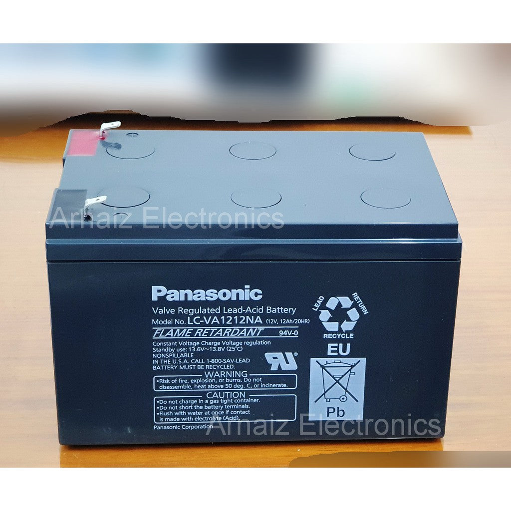 Panasonic Battery 12V 12Ah 20hr 12 Volts 12 Ampere LC-VA1212NA Battery