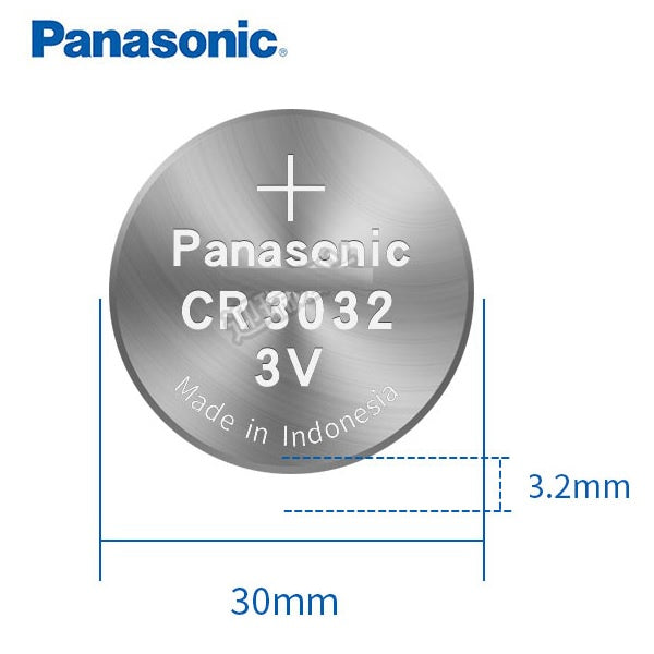Panasonic CR3032 (1 pc) 3032 Lithium Coin Cell Button Battery 3V 3 volts