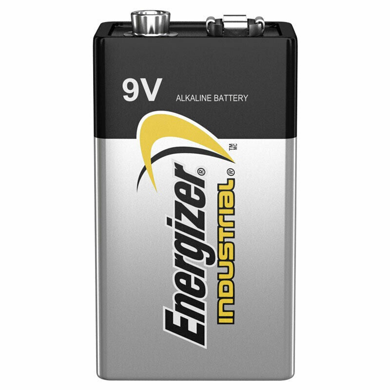 Energizer 9V 6LR61 (12pcs) Alkaline Industrial Battery 9 Volts Batteries 12 pieces per box