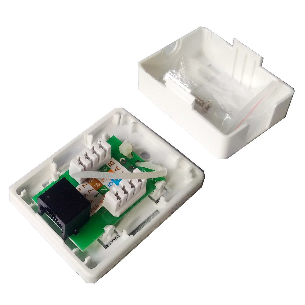 Cat5e Modular Box Surface Mount Box with Adhesive cat 5e cat 5 cat5 RJ45 Information Outlet