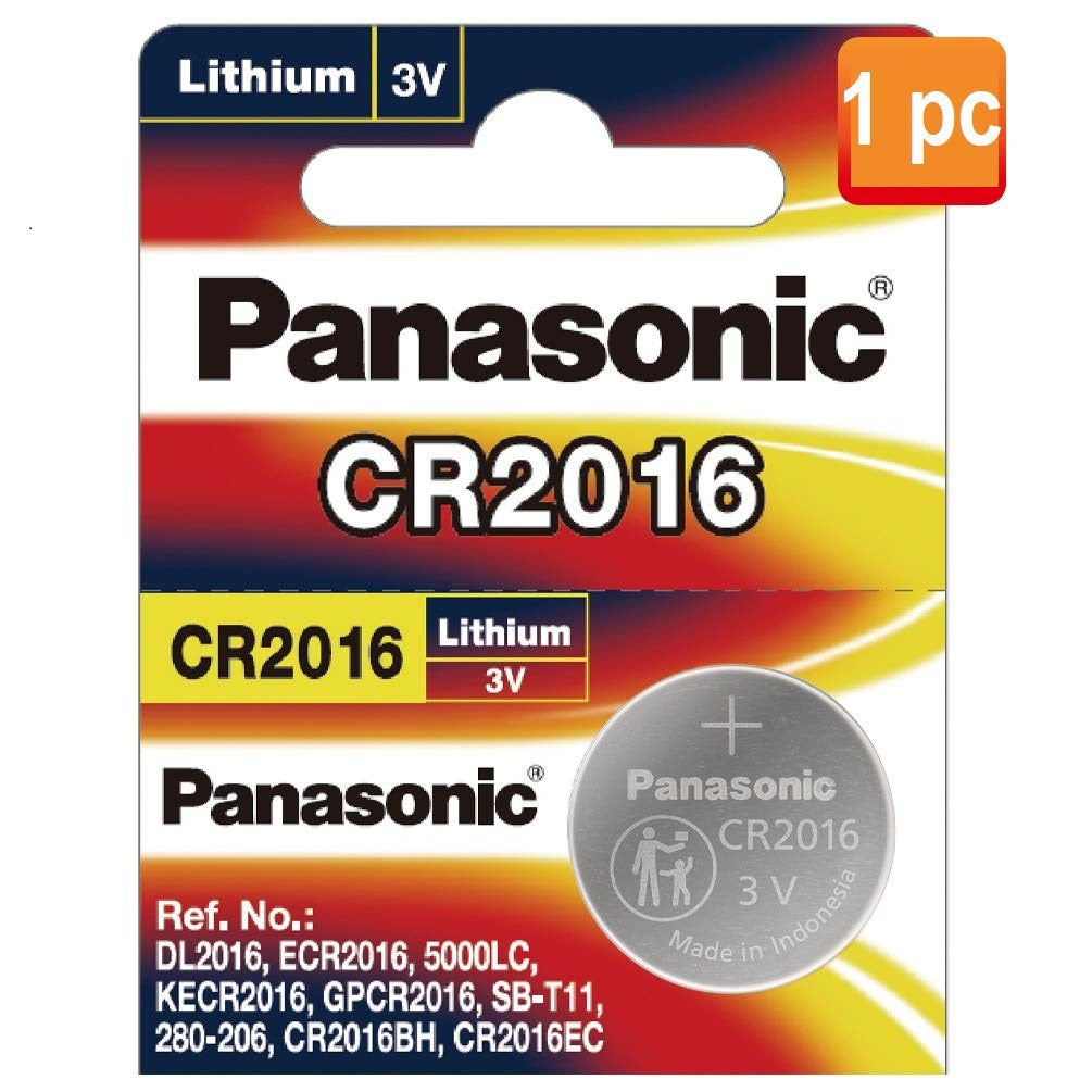 Panasonic CR2016 (Pack of 5 pcs) ECR2016 2016 Lithium Coin Cell Button Battery 3V 3 volts