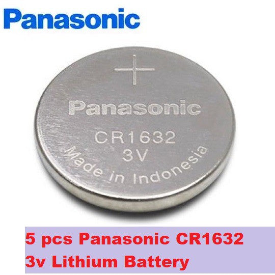Panasonic CR1632 (5 pcs) 3v Lithium Button Cell Battery in Blister Pack Panasonic CR 1632 Batteries
