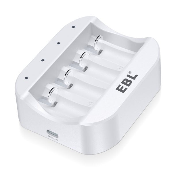 EBL LN-6668 C668 4-Bay Individual Battery Charger for RCR123A CR123A 16340 RCR2 CR2 15270