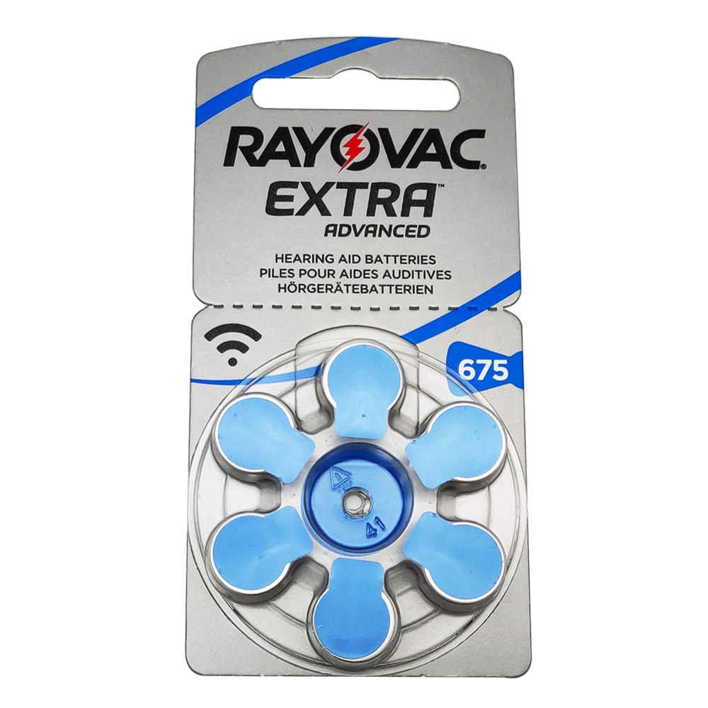 Rayovac Extra Advanced Size 675 PR44 (6 pcs) Hearing Aid Battery Hearing Aid Batteries 1.45V A675