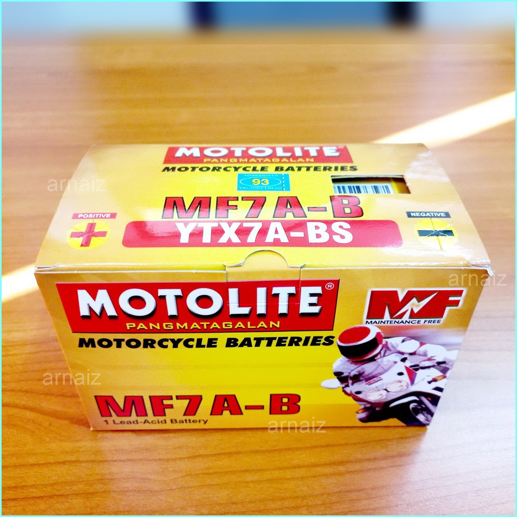 Motolite MF7A-B Maintenance Free Motorcycle Battery YTX7A-BS MF7A MF7 YTX7A BS Battery