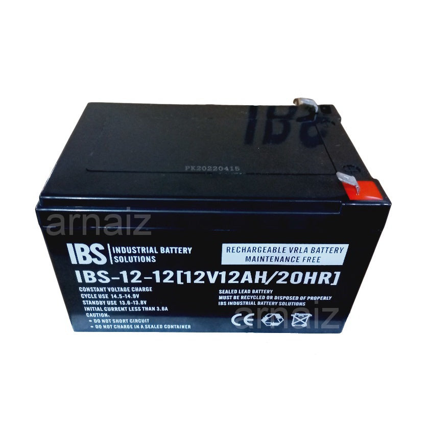 Battery 12V 12Ah 20hr 12 Volts 12 Ampere Battery IBS IBS-12-12 Rechargeable Battery