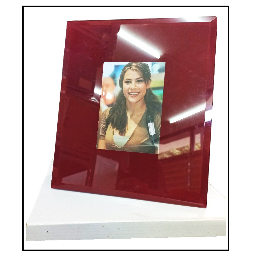 Photo Frame for 3R 3-1/2 X 5" Photo Morwenna RB Wall Mount Table Top Red Blood Picture Frame Glass