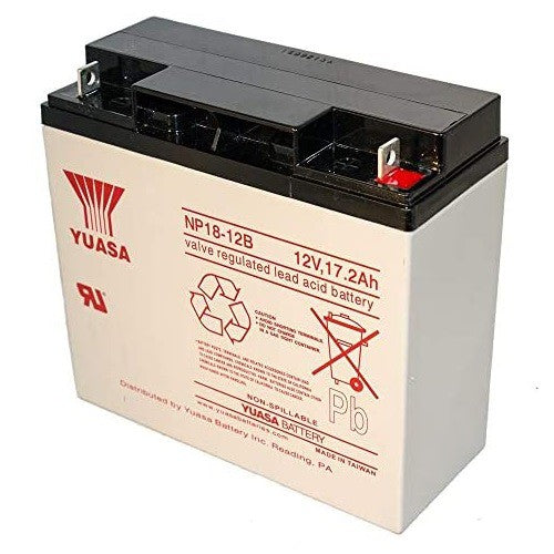 Yuasa 12V 17.2Ah SLA Rechargeable Battery NP18-12B Valve Regulated Sealed Lead-Acid