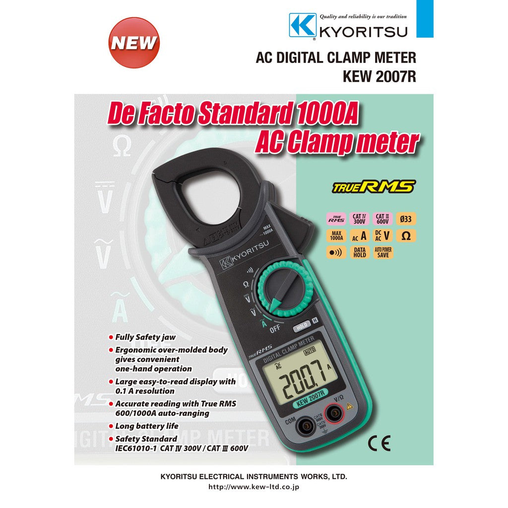 Kyoritsu AC Digital Clamp Meters KEW 2007R