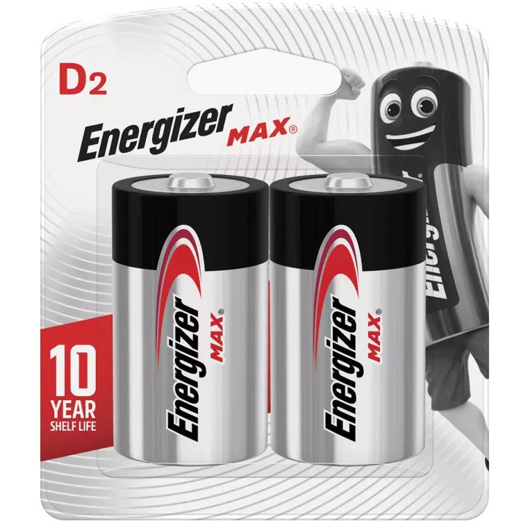 Energizer Max size D Batteries (2 pcs) LR20 Energizer D Alkaline Battery Original Energizer
