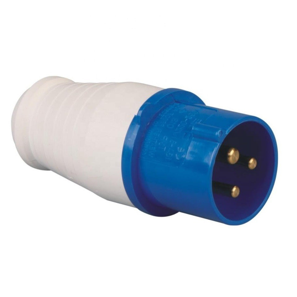 CNC Industrial Plug 013 2P+E 220V 16A Blue White 3 Pin #013