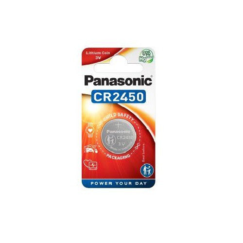 Panasonic CR2450 Battery (1pc) 3V CR 2450 CR-2450 Coin Button Cell Batteries 3 Volts Lithium Battery