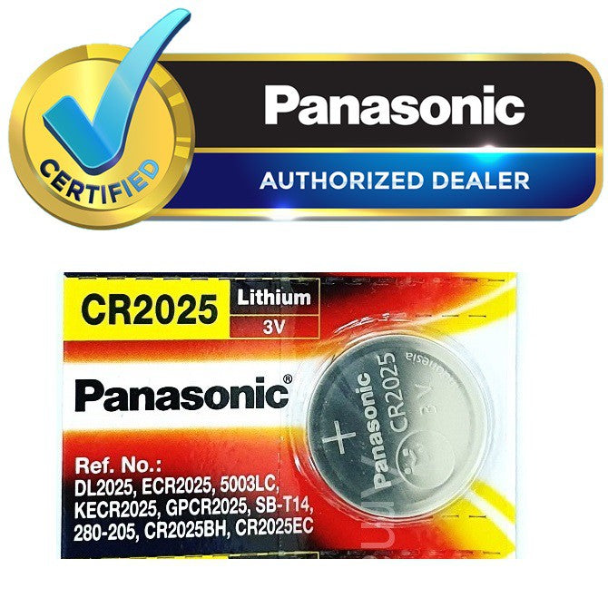 Panasonic CR2025 (1 pc) ECR2025 2025 Lithium Coin Cell Button Battery 3V 3 volts