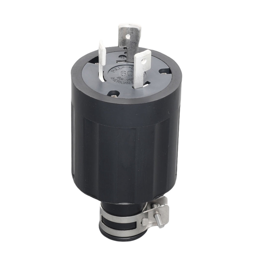 American Denki 3622R Locking Plug 60A 250V 3 Pole 3 Wire Rubber Housing