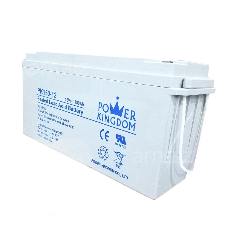 Power Kingdom PK150-12 Rechargeable 12V 150AH Valve Regulated Lead Acid (VRLA) Battery
