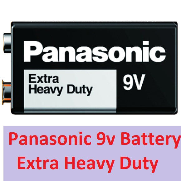 Panasonic 9V (1pc) Battery Black Extra Heavy Duty 9 Volts 6F22NPT/1S-P Panasonic 9V Batteries