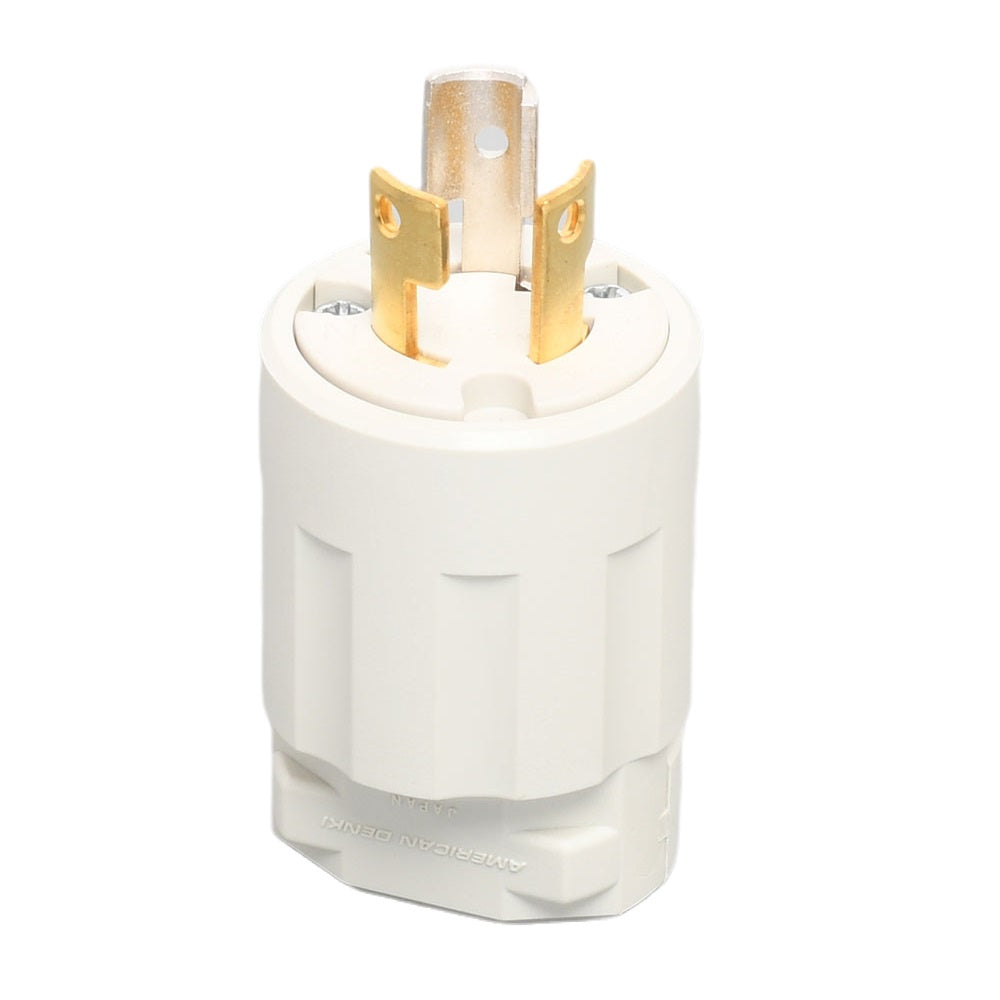 American Denki 3212N-L5 Locking Plug 20A 125V NEMA L5-20 2 Pole 3 Wire Nylon Housing White