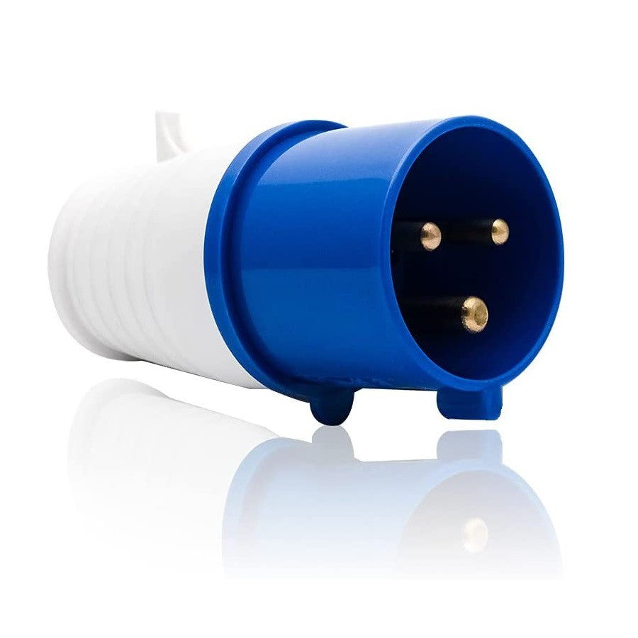 CNC Industrial Plug 013 2P+E 220V 16A Blue White 3 Pin #013