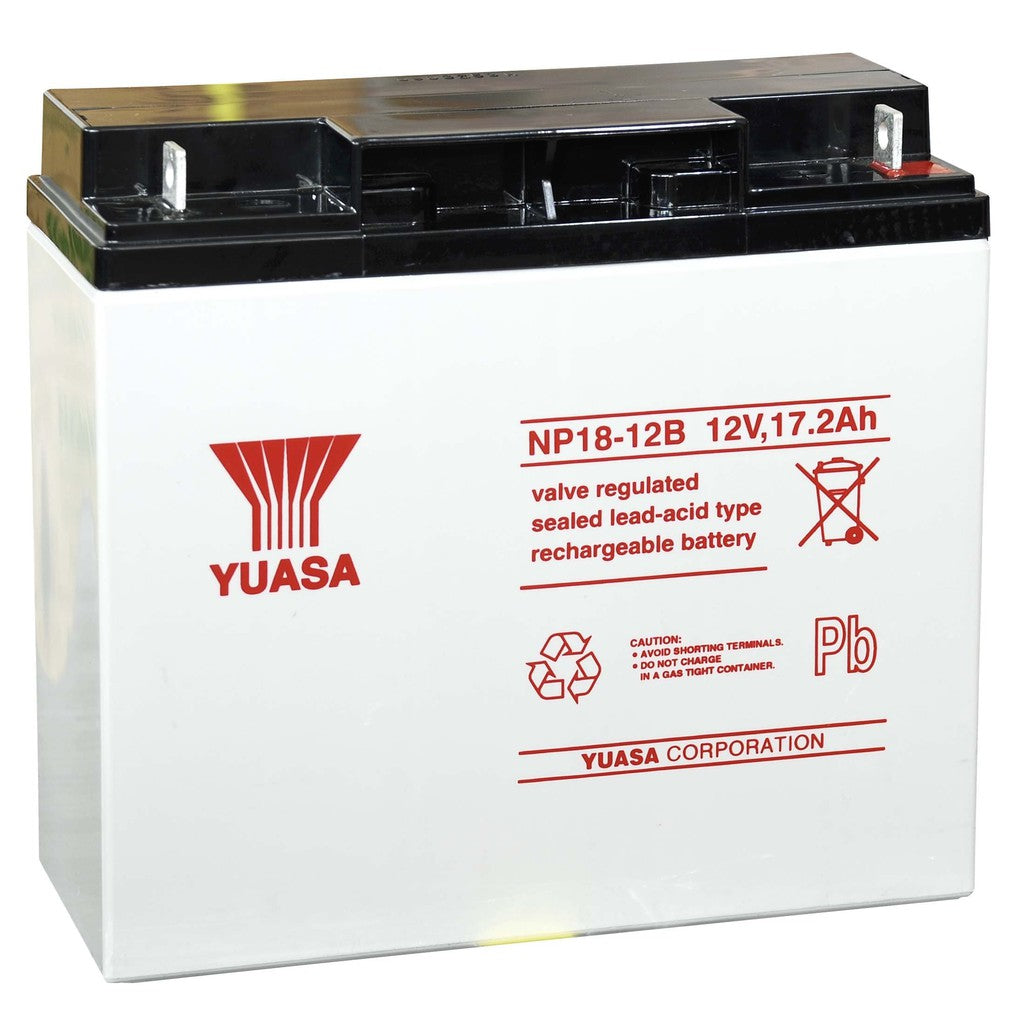 Yuasa 12V 17.2Ah SLA Rechargeable Battery NP18-12B Valve Regulated Sealed Lead-Acid