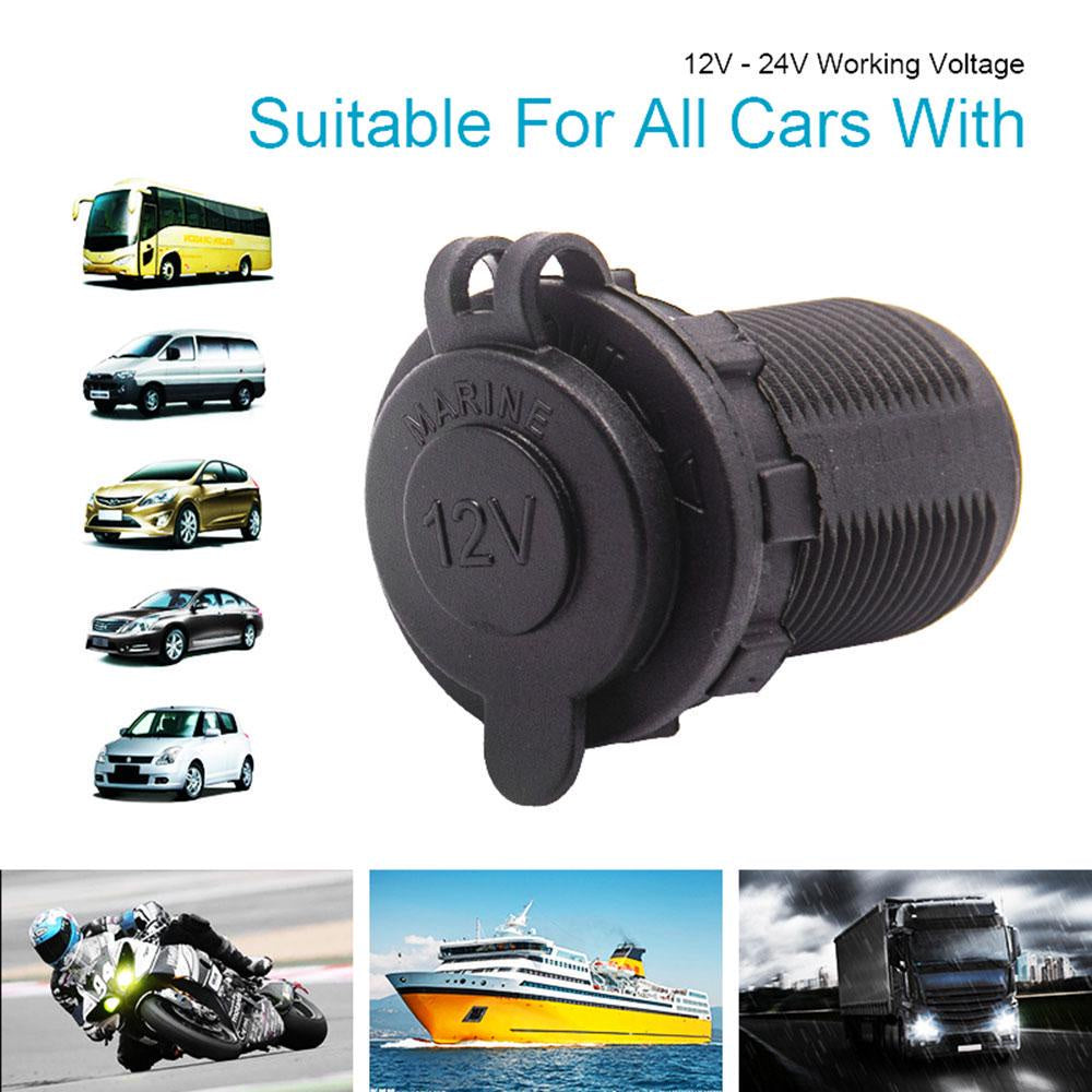 Cigarette Lighter Socket Power Plug Outlet with Wire 12V 24V Car Motorcycle Boat Waterproof Female