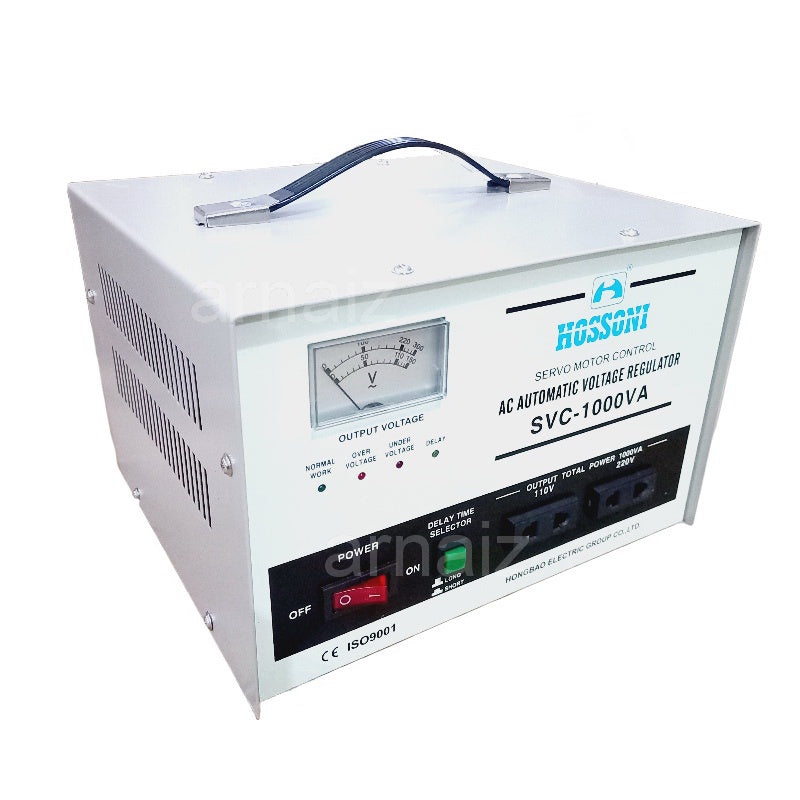 Hossoni AVR 1000W Servo Type Automatic Voltage Regulator SVC-1000 Servo Motor Control AC AVR 1KVA