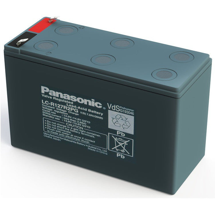 Panasonic UPS Battery 12V 7.2Ah 20hr LC-V127R2NA 12 Volts 7.2 Ampere