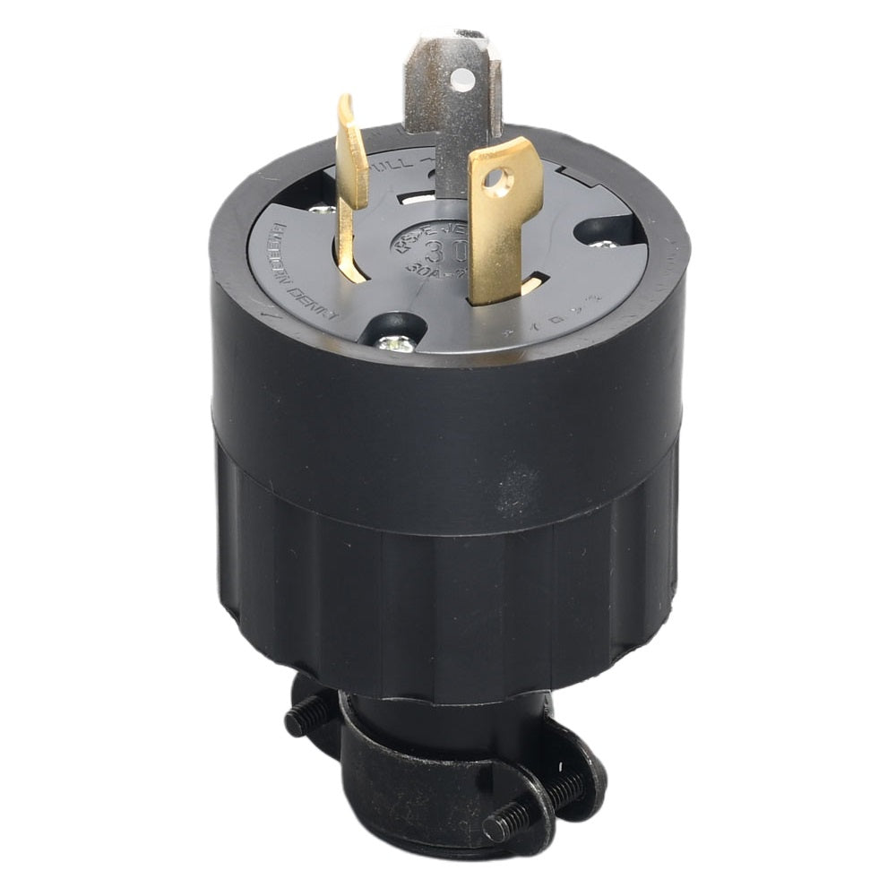 American Denki 3322R Locking Plug 30A 250V 3 Pole 3 Wire Rubber Housing