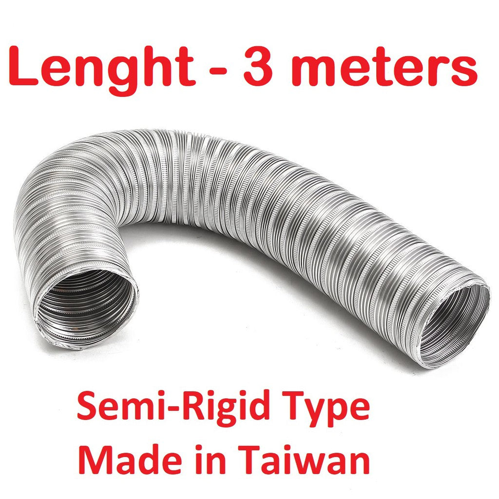 Flexible Aluminum Air Duct Semi Rigid Type 3 meters Aluminum Foil Flexible Ducting Ventilation HVAC