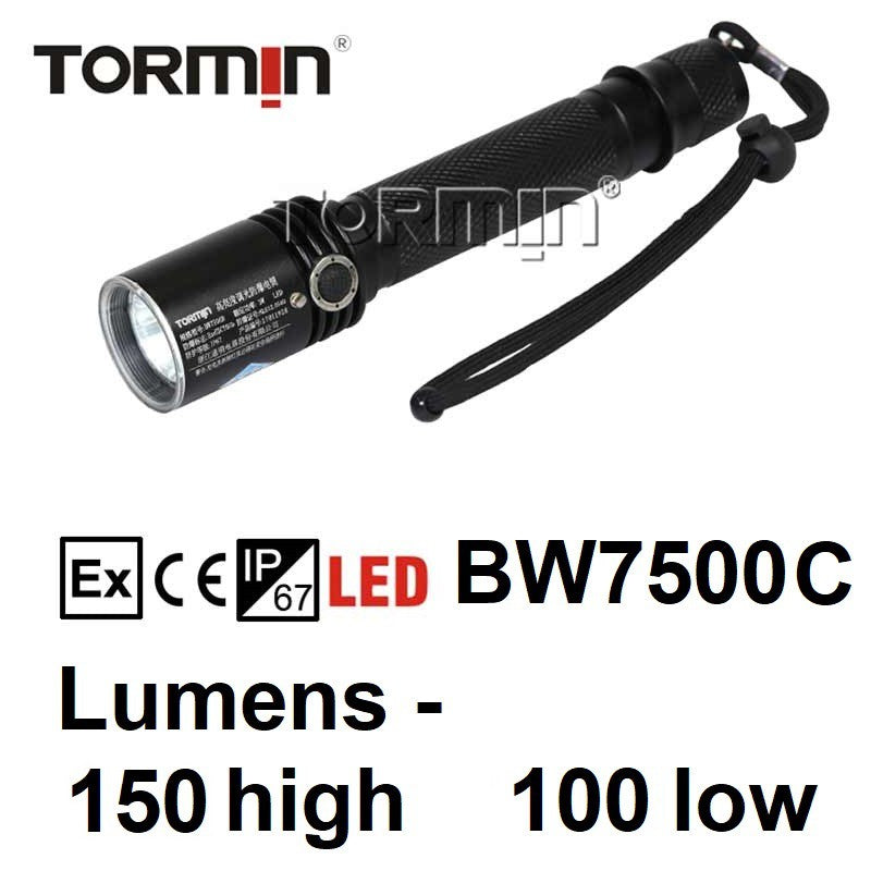 Tormin LED Explosion proof Flashlight Weather proof Rechargeable Flash Light BW7500 LED Torch Light
