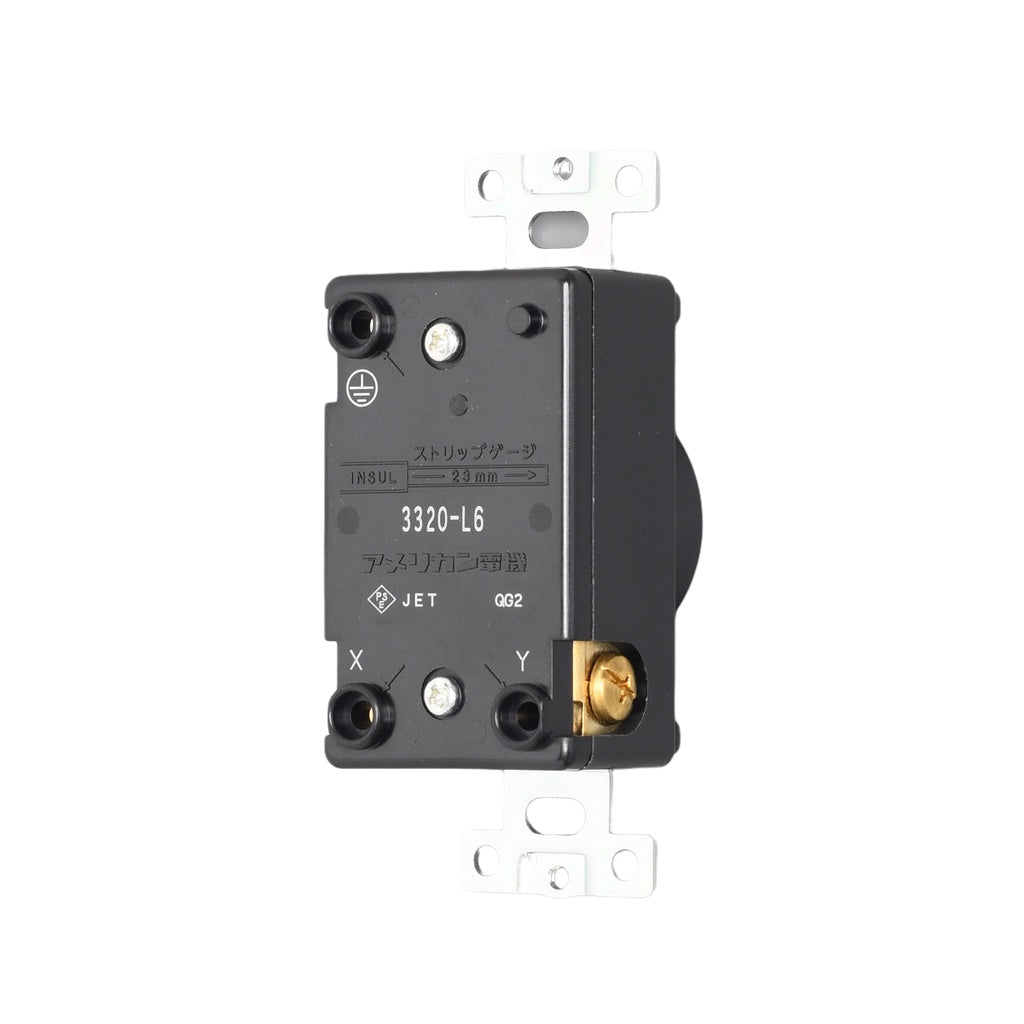 American Denki 3320-L6 Locking Outlet 30A 250V NEMA L6-30 2 Pole 3 Wire Receptacle