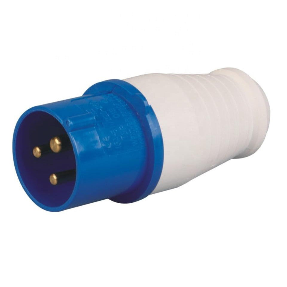 CNC Industrial Plug 013 2P+E 220V 16A Blue White 3 Pin #013