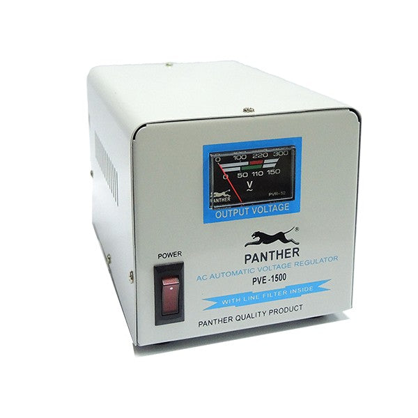 Panther AVR 1500W Relay Type Automatic Voltage Regulator PVE-1500 PC Computer Desktop Laptop TV AVR