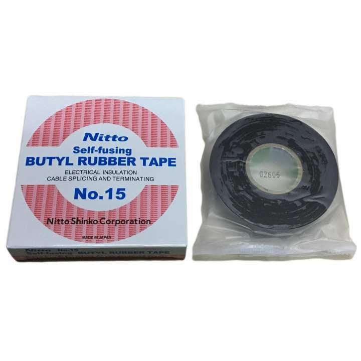 Nitto Self-Fusing Butyl Rubber Tape 3/4 inches x 8 meters No. 15 made in Japan Nitto Electrical Tape