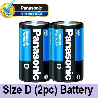 Panasonic Size D (2pc) Battery Blue General Purpose 1.5V R20UPT/2S Panasonic size D Batteries