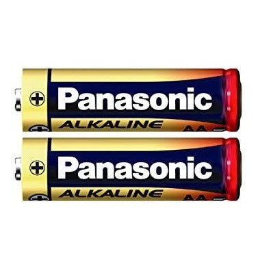 Panasonic AA (2pc) Battery Alkaline Long Lasting 1.5V LR6T/2S Panasonic AA Batteries in Shrink Wrap