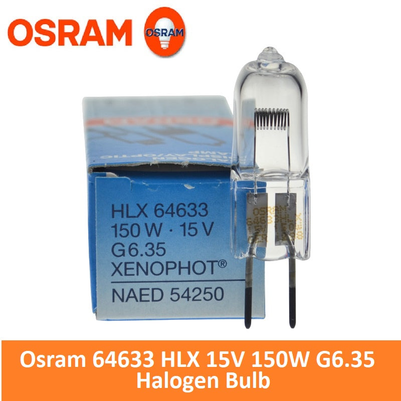 Osram 64633 HLX 150W 15V G6.35 NAED 54250 BRJ A1 234 Xenophot Halogen Lamp Peanut Bulb