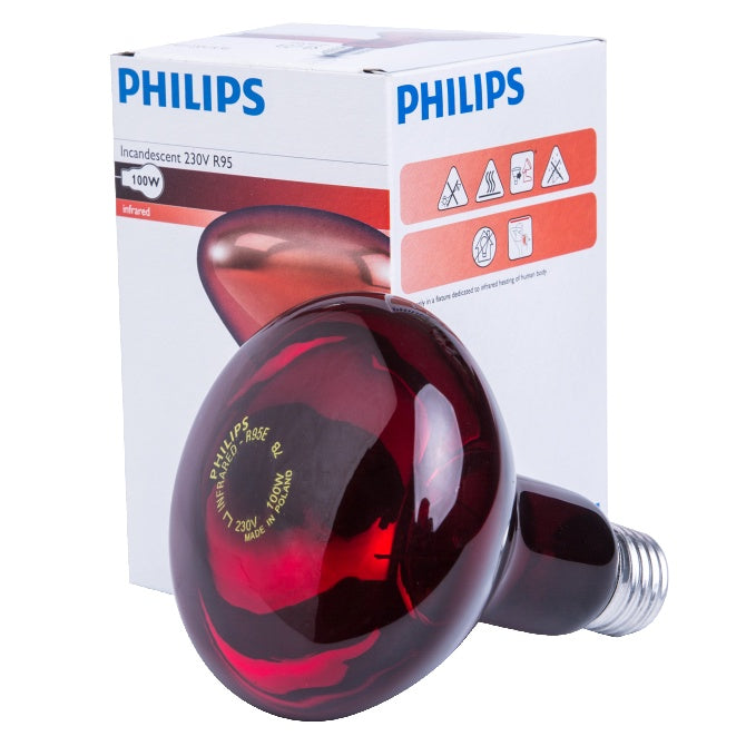 Philips Infrared Physiotherapy Bulb Heat Therapy Lamp IR RED E27 PAR38 150W R95 100W Beurer IL11