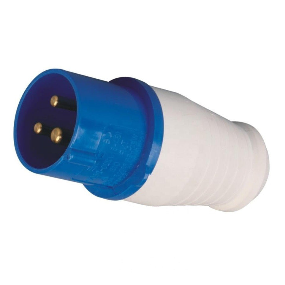 CNC Industrial Plug 013 2P+E 220V 16A Blue White 3 Pin #013