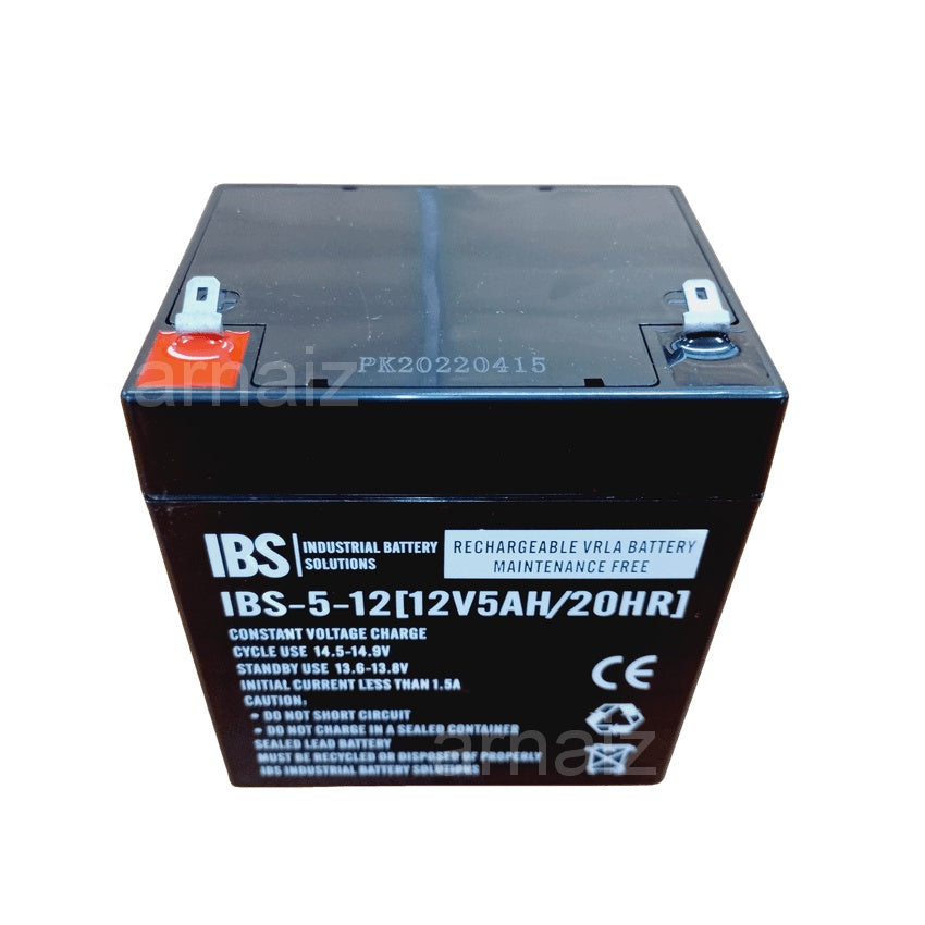 IBS 12V 5Ah 20hr Battery IBS-5-12 12 Volts 5 Ampere UPS replaces 12V 4.5Ah 4.5A Battery