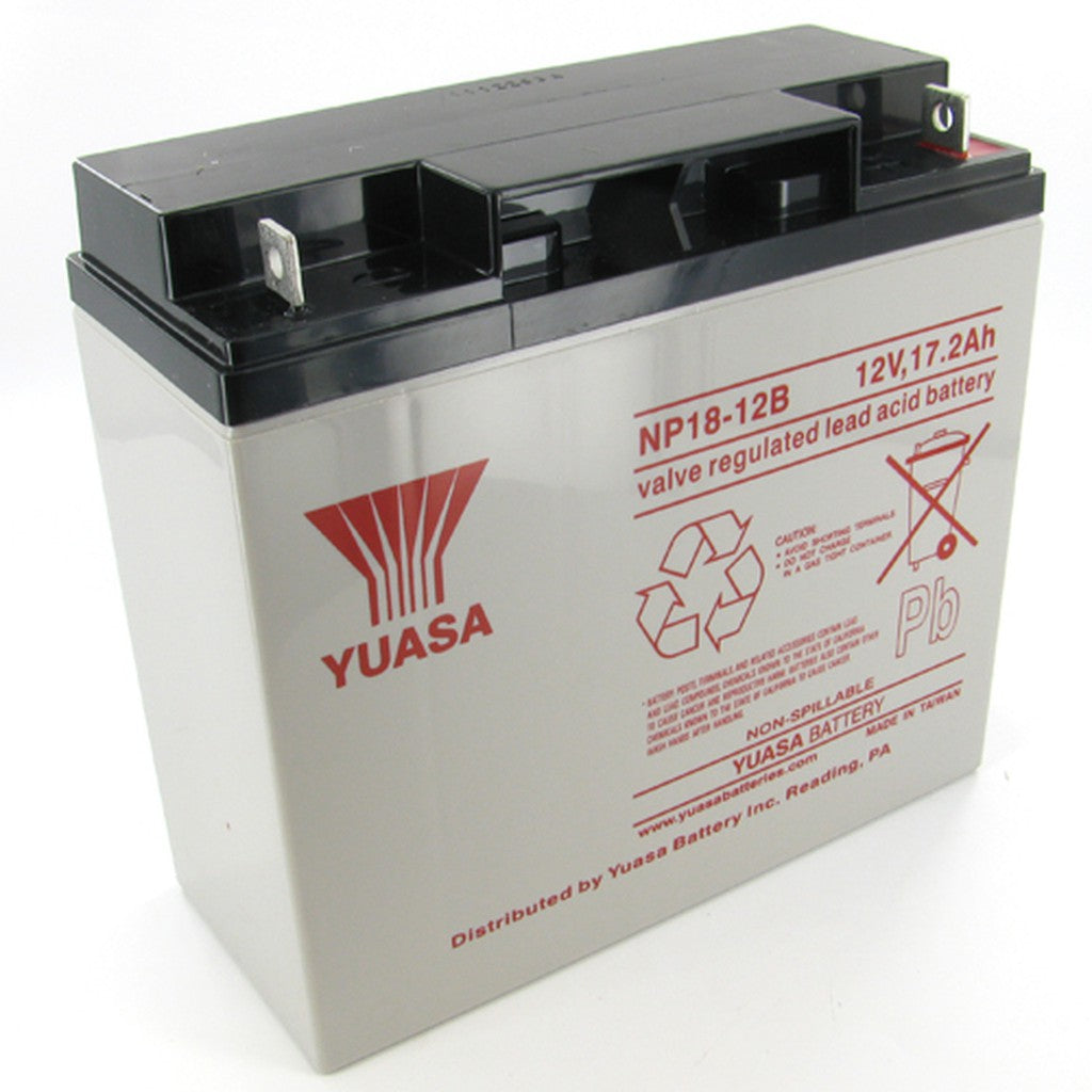 Yuasa 12V 17.2Ah SLA Rechargeable Battery NP18-12B Valve Regulated Sealed Lead-Acid