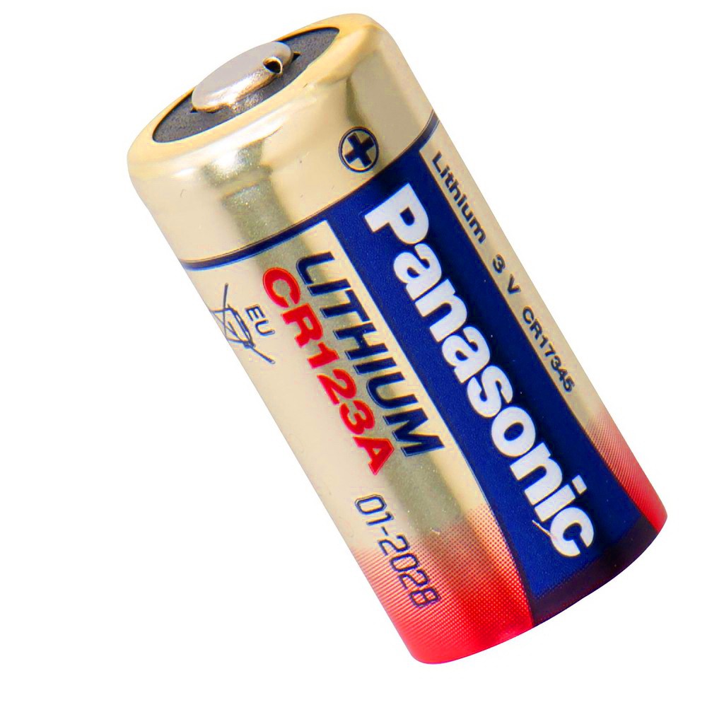 Panasonic CR123A (Gold) 3V Lithium Battery CR-123A Cylindrical Photo Lithium Power 3 volts CR123
