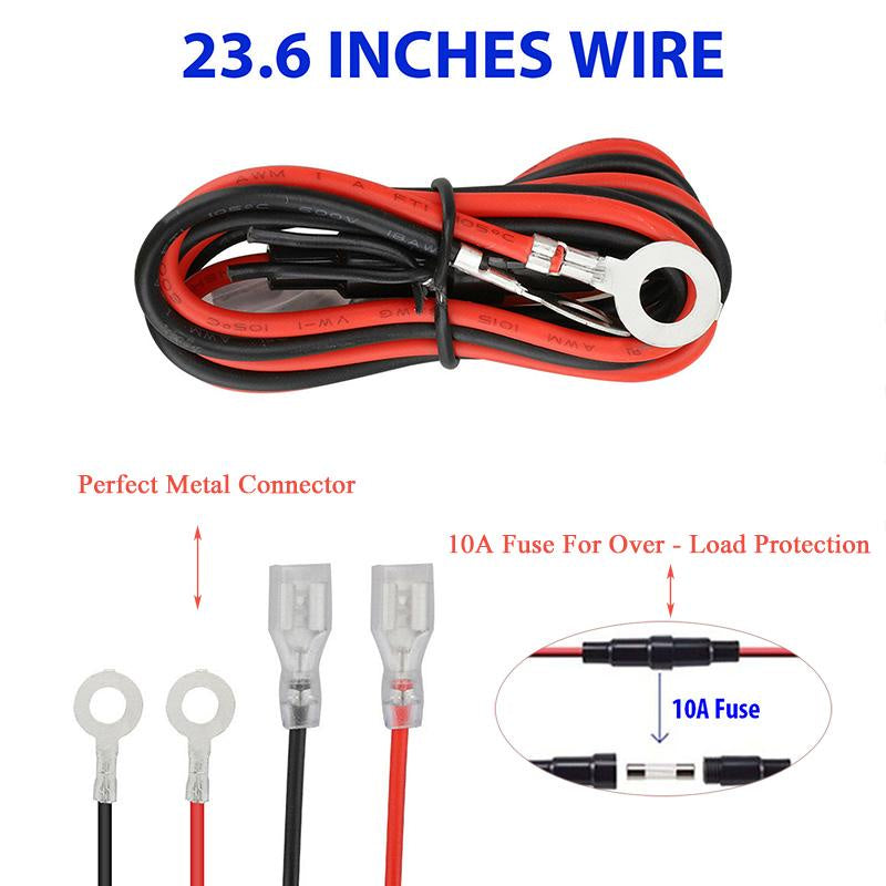 Cigarette Lighter Socket Power Plug Outlet with Wire 12V 24V Car Motorcycle Boat Waterproof Female