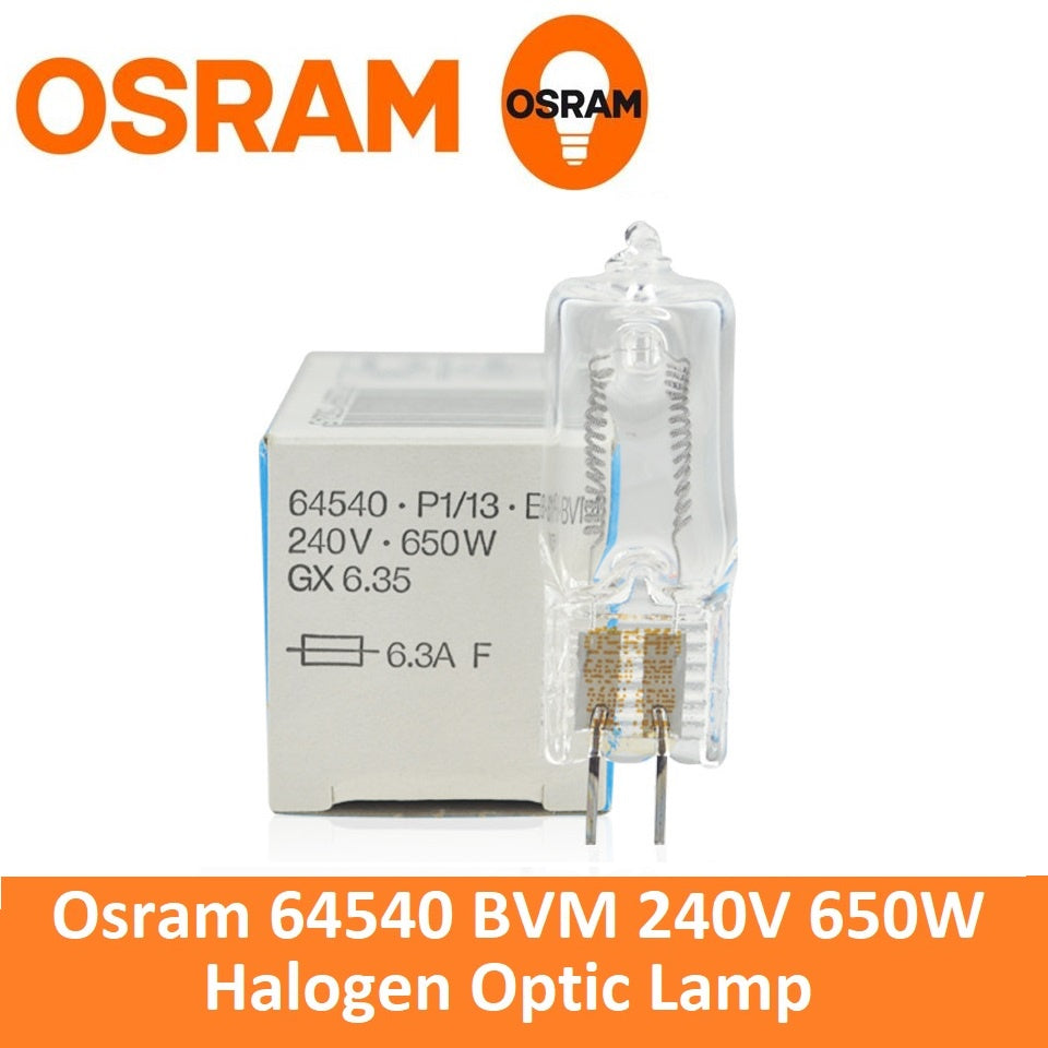 Osram 64540 BVM 650w 240v GX6.35 P1 13 Halogen Lamp Peanut Bulb Surgical Lamp