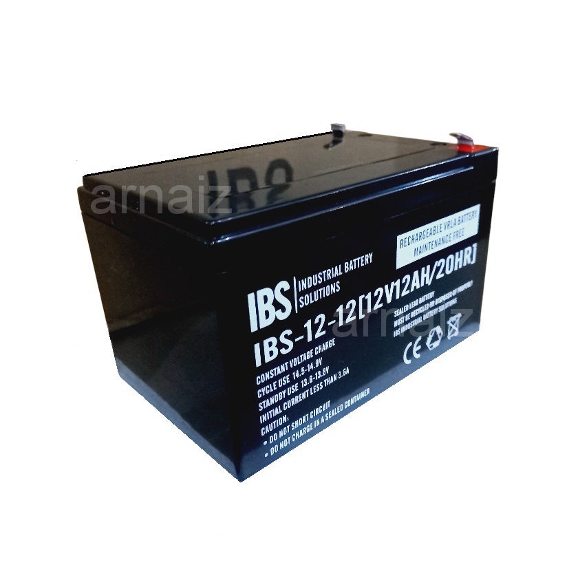 Battery 12V 12Ah 20hr 12 Volts 12 Ampere Battery IBS IBS-12-12 Rechargeable Battery