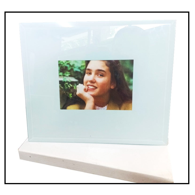 Photo Frame for 3R 3-1/2 X 5" Photo Morwenna LW Wall Mount Table Top Like White Picture Frame Glass